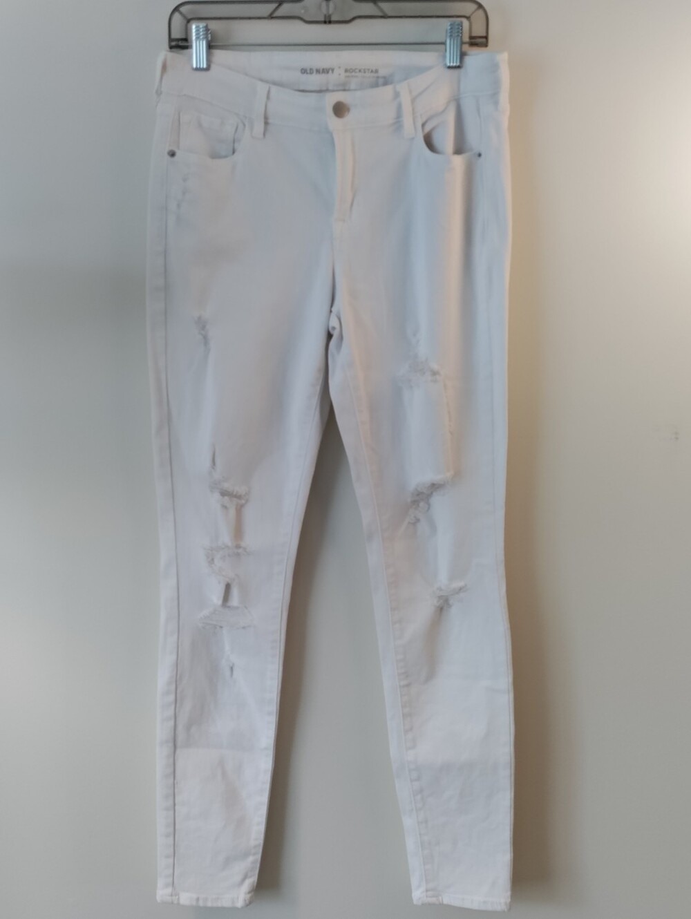 Old Navy White Rockstar Skinny Jeans sz 6